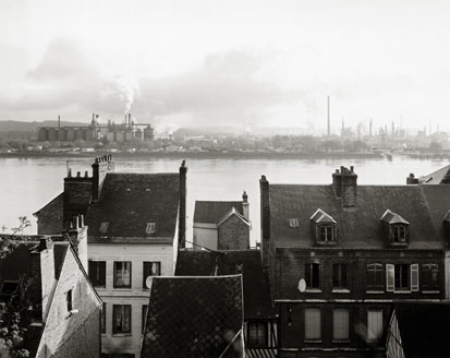 « Quillebeuf-sur-Seine », février 2008, tirage argentique noir et blanc, 100x130 cm © M.Rifflet.
